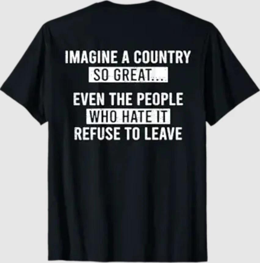 Retro Imagine A Country So Great (ON Back) T-Shirt M