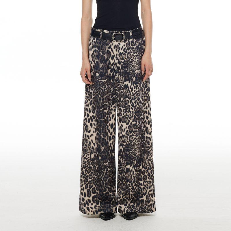 

Thelight Retro Daily Work Clothing Women s Casual Pants Leopard print L