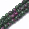 DanLingJewelry Approx 100Pcs Natural Ruby in Zoisite Beads 8mm Gemstone Round Beads for Jewelry Making