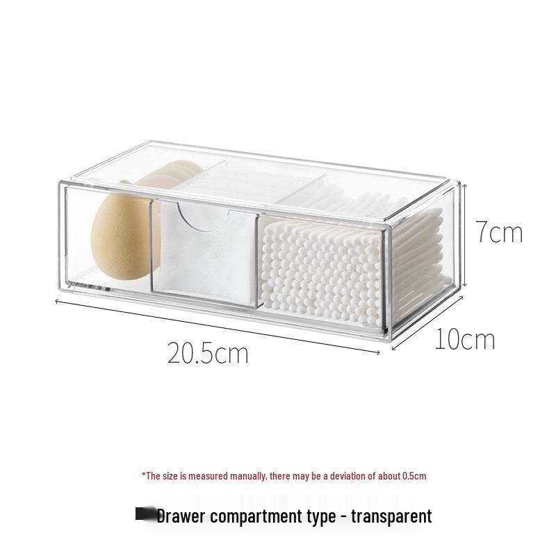 Transparent Mirror Cabinet Organizer: Narrow Cosmetic Drawer & Office Pen Holder
