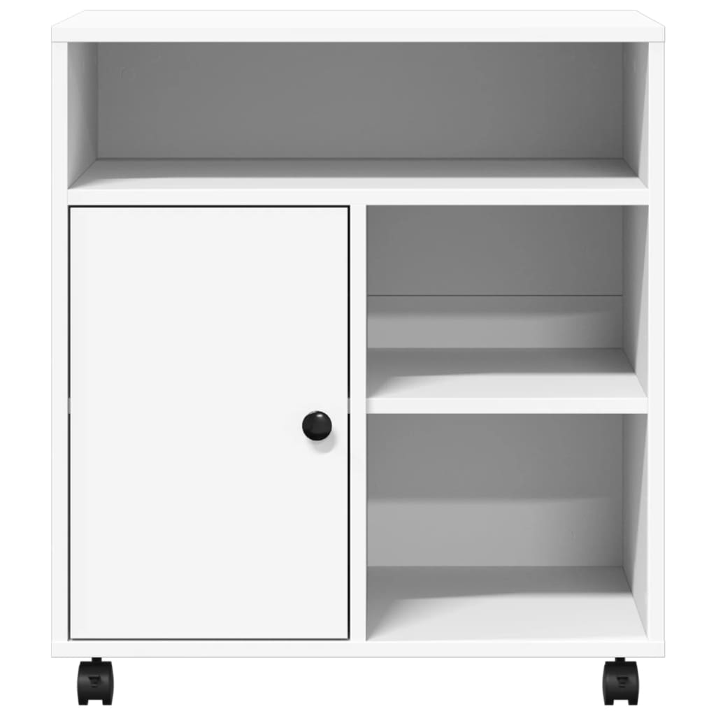 Vidaxl Printer Stand, With Wheels, White, 60X50X67 Cm
