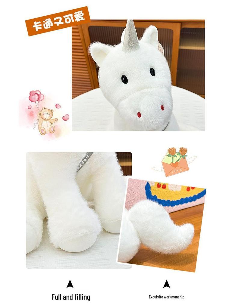 Cross-border Rose Unicorn Plush Toy - Cute Simulation Doll Gift for Girls