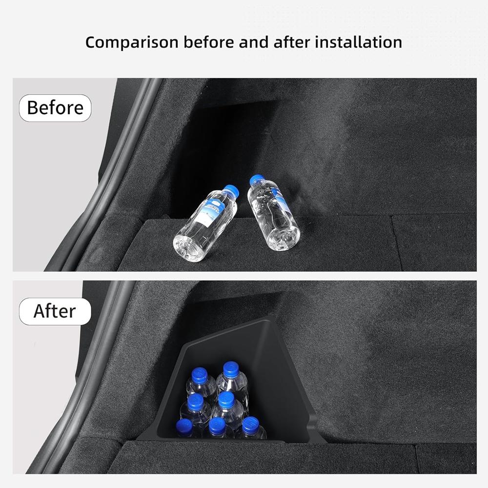 For 2026 2026 Tesla Model Y Trunk Organizer Trunk Storage Bins Cargo Mat Rear Trunk Side Storage Box Model Y Juniper Accessories