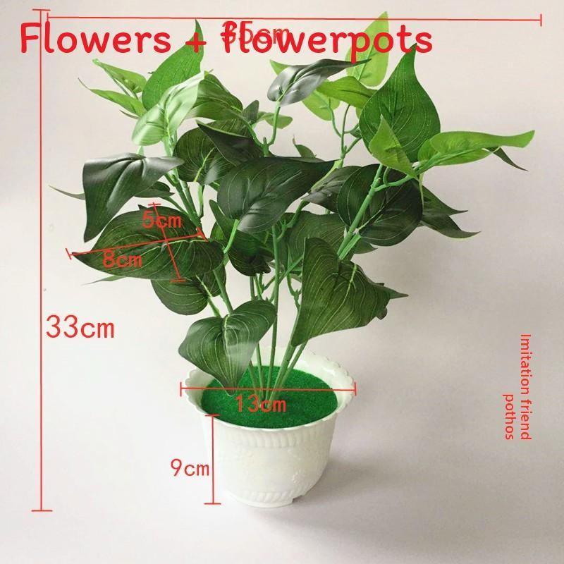 Pothos Evergreen Artificial Green Plant Pot With Realistic Foliage For Home Decor And Photography Props