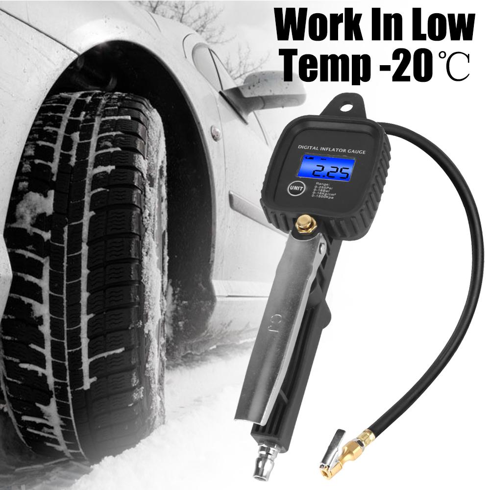 Digital Inflator Gauge Car Tire Pressure Gauge High-precision Monitoring Inflation Gun Car Tire Manometro With Inflator Hose