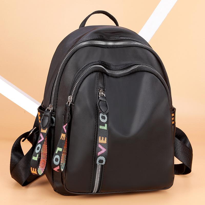Backpack Ladies 2025 New Korean Version Versatile Tide Oxford Cloth Backpack Fashion Leisure Large Capacity Travel School Bag чёрный