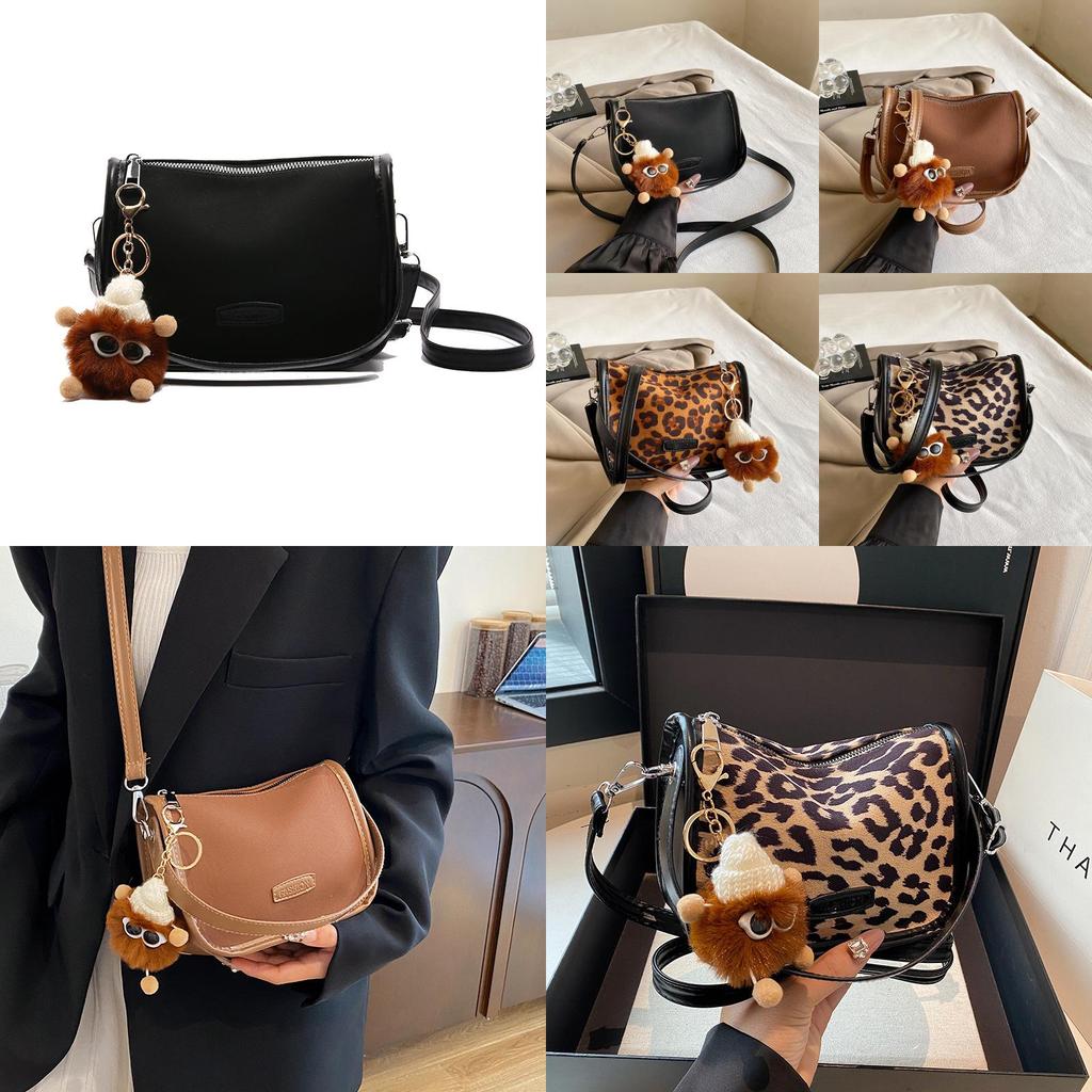Trendy Leopard Print Pu Shoulder Bag For Daily Use Stylish And Versatile Design