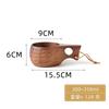 Akazienholz Milchtasse Frühstückstasse Schildkrötenpanzer Finnische Tasse Camping Praktische Tasse Tragbare Outdoor-Tasse Dropshipping Bushcraft