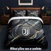 Juventus FC Design Bed Bedding Set 1 Duvet Cover + 2 Pillowcases Soft Breathable Household Bed Linens