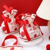 Drawstring New Year Gifts Bag Canvas Small Wrist Bag Jewelry Wedding Candy Bag  Party