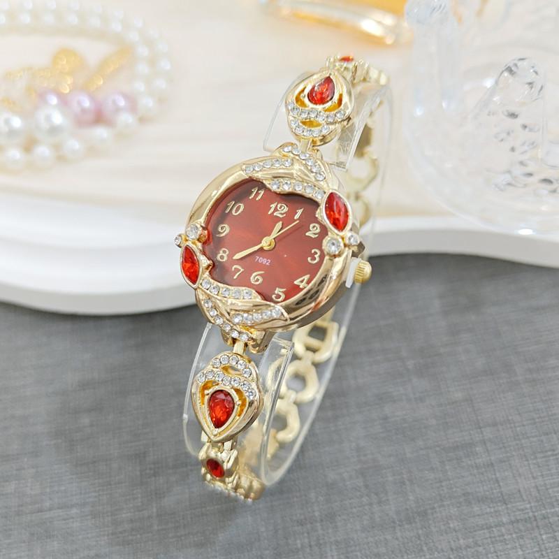 Orologio Bracciale da Donna con Strass Orologi Rotondi al Quarzo Orologio da Polso da Donna