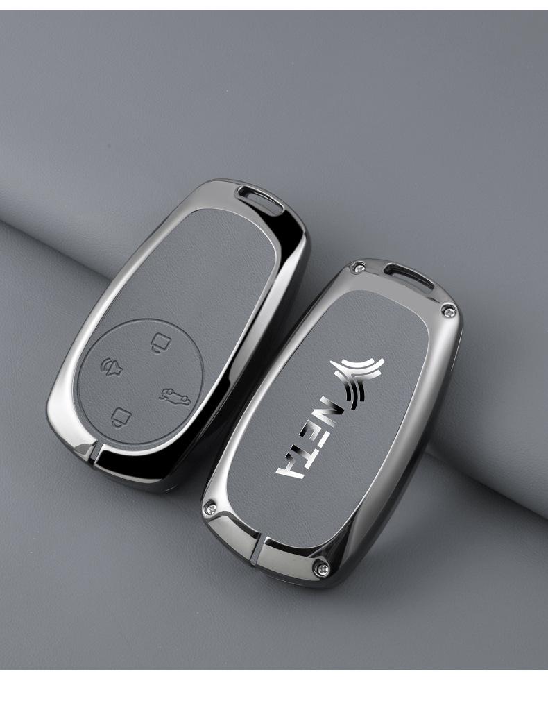 Nezha S Key Case: Luxury Metal Hanging Key Buckle for New Energy V Car – Anti-Lost Remote Control Bag for Men (U2/GT)