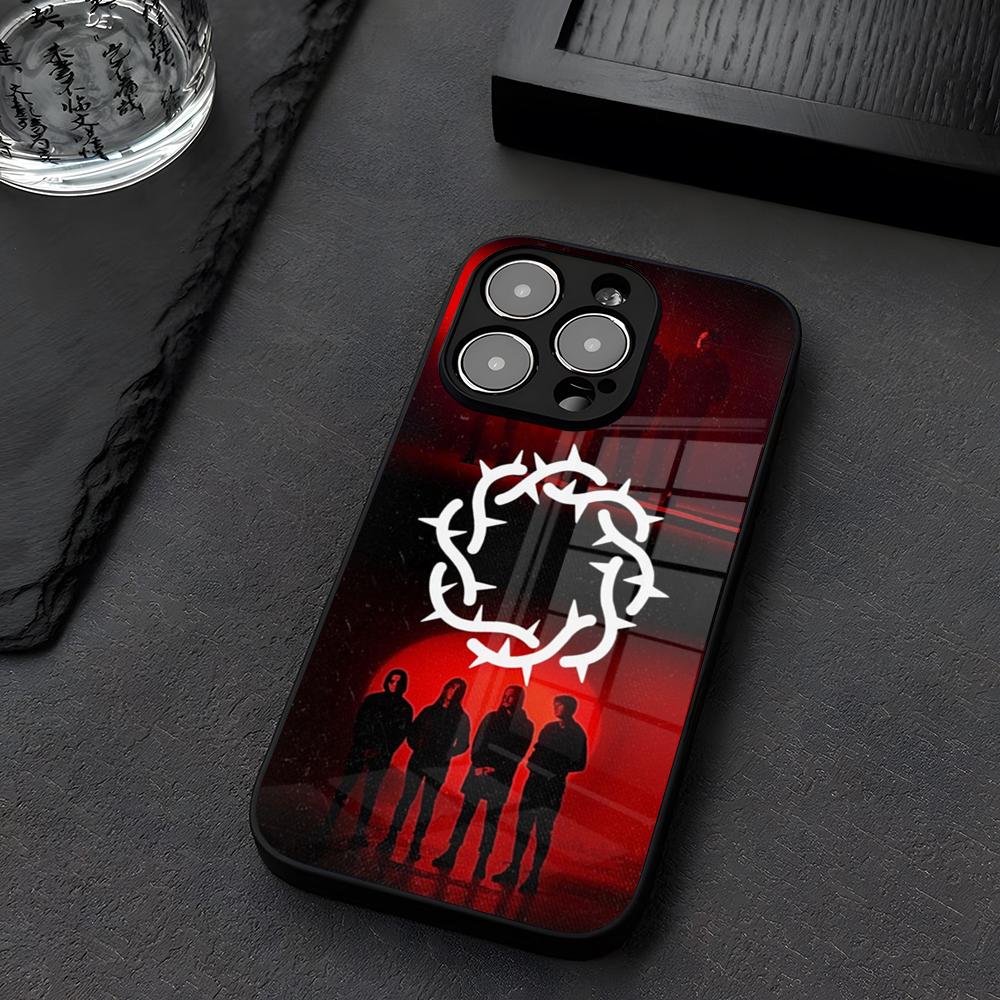 Music Bad Omens Design Phone Case Glass For IPhone 12 17 15 14 13 16 11 Pro XS Max Plus Mini X XR E2020 Tempered Coque