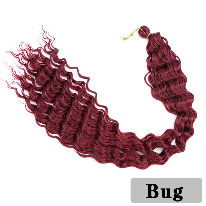 30Inch Syntheitc Pre Stretched Long Deep Wave Curly Braiding Hair Extensions Ocean Wave Crochet Hair for Women