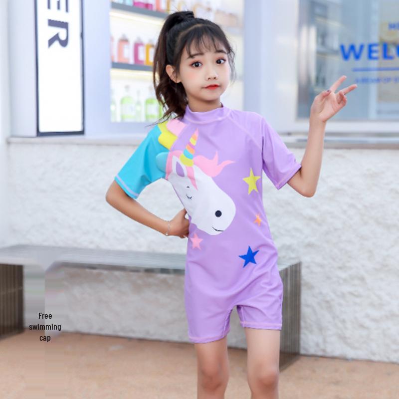 Girls' Cute Korean Princess One-Piece Swimsuit for Babies