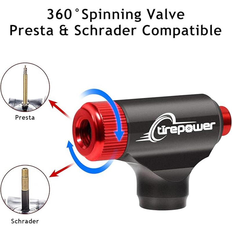 Mini Taşınabilir CO2 Lastik Pompası Bisiklet El Pompası MTB Yol Bisikleti Hava Pompası Schrader Presta Valf Adaptörü Top Bisiklet Aksesuarları