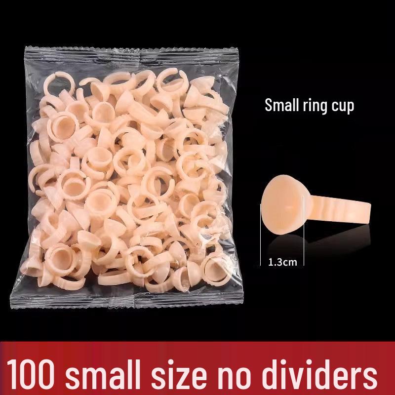 Silicone Pigment Ring Cup for Semi-Permanent Tattooing - Disposable Finger Ring for Eyebrow, Eye, and Lip Applications