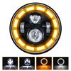 1 PCS 7 Inch LED Headlight, Round Headlamp with High Low Beam DRL Turn Signal Replacement for Jeep