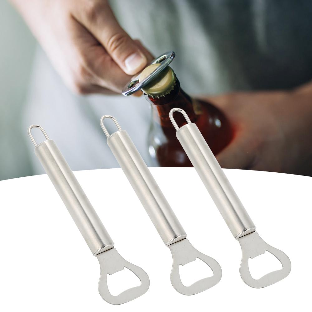 3Pcs Mini Portable Stainless Steel Manual Beer Bottle Lids Opener Kitchen Accessories