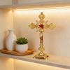 1Pc Church Relics Figurines Crucifix Jesus Christ on Stand Cross Home Chapel Wall Decor Decoration Home