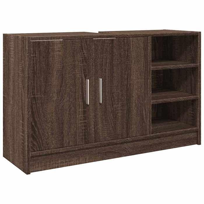VidaXL Sink Cabinet Brown Oak 90x29x55 Cm Engineered Wood, Bathroom Cabinet, Storage Cabinet Room of 848128
