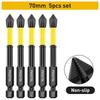 Non-Slip Impact Batch Head Strong Magnetic Cross High Torque Hardness Screw 25/50/65/70/90mm Waterproof Ph2 Screwdriver Bits Set