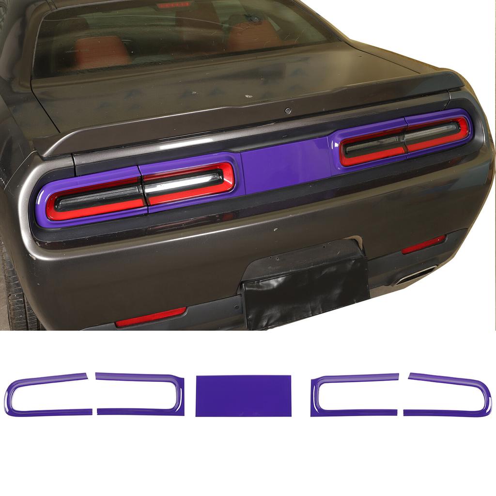 Rear Taillight Lamp Cover Trim Decor Accessories for Dodge Challenger 15+ Purple