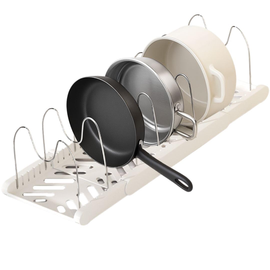 

Cobalt Planet Extendable Pot Storage Frying Pan Pot Lid Kitchen Storage Extendable Width Rack, Stand, Storage, Rack, Under-Sink Organizer, 34.5-56.5cm белый