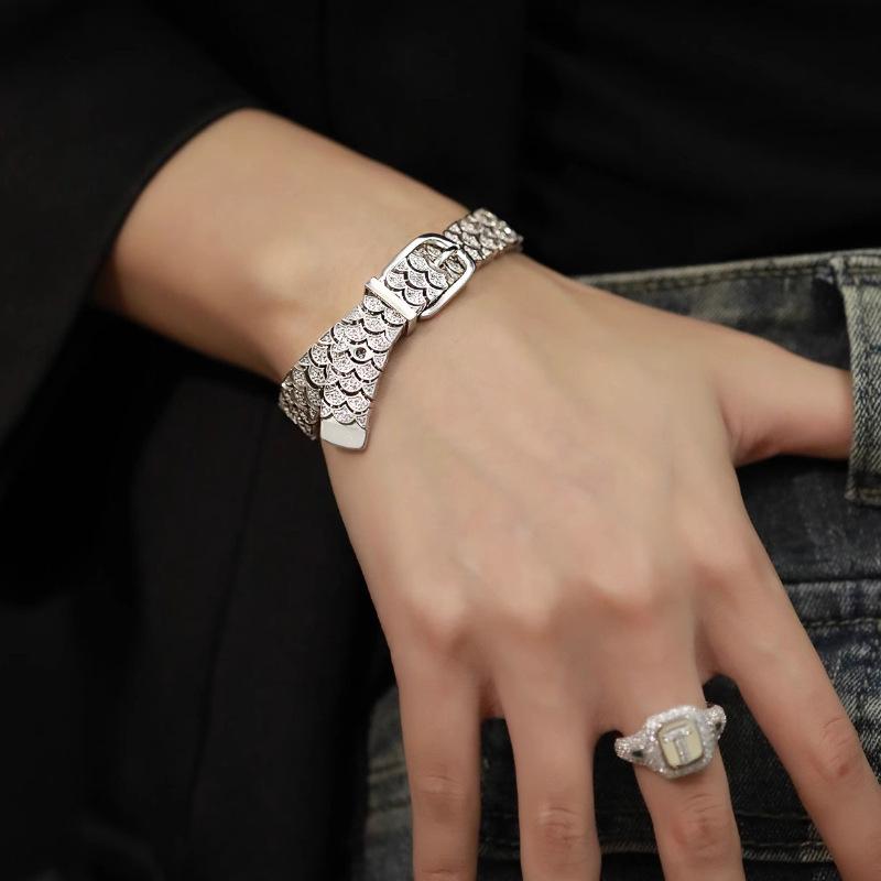 Нишевый Дизайн Тяжелой Промышленности Большой Рыбы Бегония Волна Русалка Браслет-Ремешок Женственность Премиальные Украшения