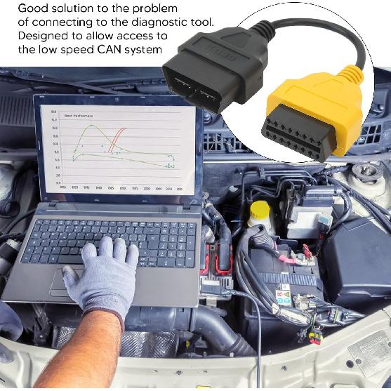 OBD2 Diagnostic Cable OBD2 Replacement Connector ECU Adapter OBD2 Scan Tool for Low Speed CAN System