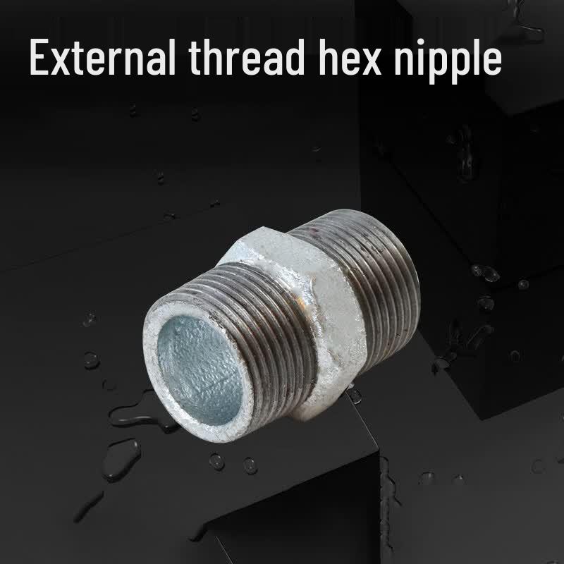 Galvanized Quick Connect Hex Nipple