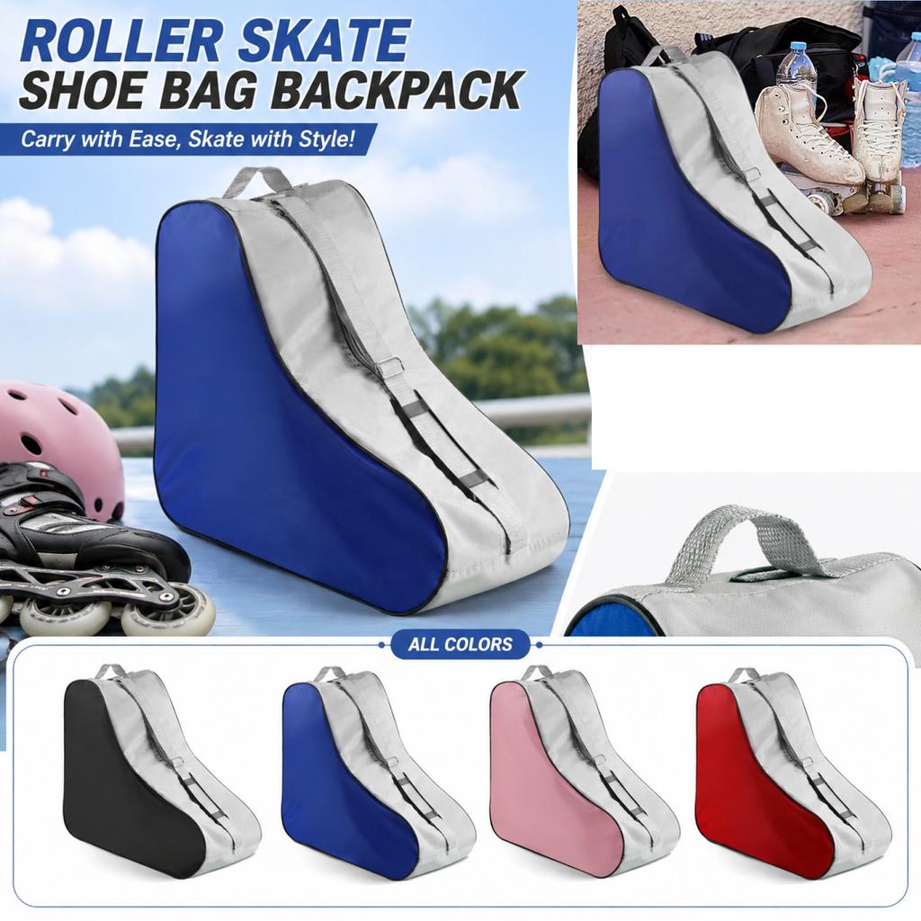 Large Capacity Roller Skate Carry Bag Universal Inline Skates Storage Backpack Durable Skate Shoe Carrier with Adjustable Shoulder Strap