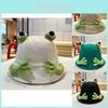 Cute Frog Fisherman Hat For Women Spring Summer Cartoon Parent-child Sunscreen Bucket Hat