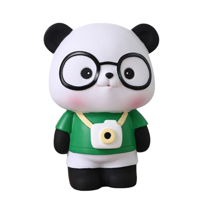 Money Container Versatile Coin Holder Lovely Panda Shaped Money Holder Piggy Banks Savings Jar for Animal Lovers X3UC