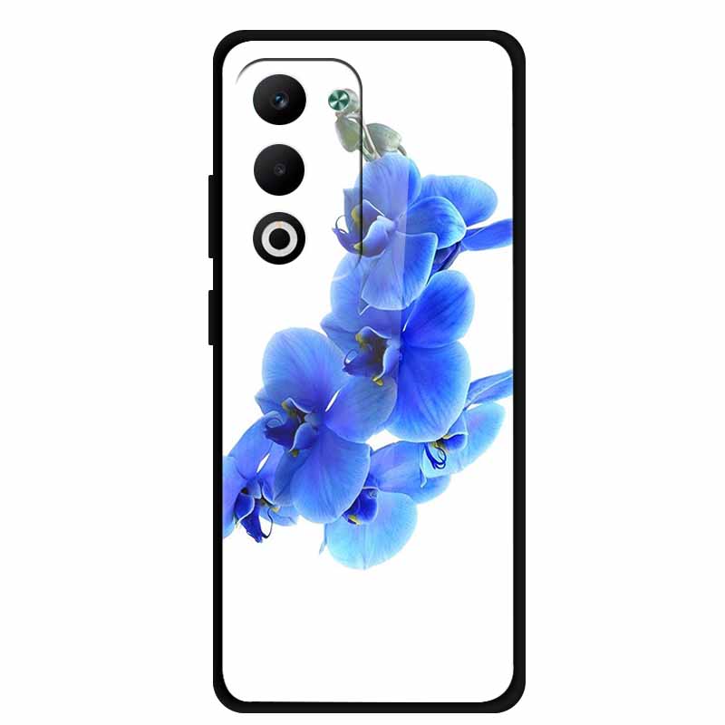 

Чехол для телефона Oppo A5 4G 5G Coque ТПУ Край Модные Цветы Закаленное Стекло Жесткая Задняя Крышка Для Oppo A5i Pro 4G Чехол Funda Оболочка Oppo A5i Pro 4G