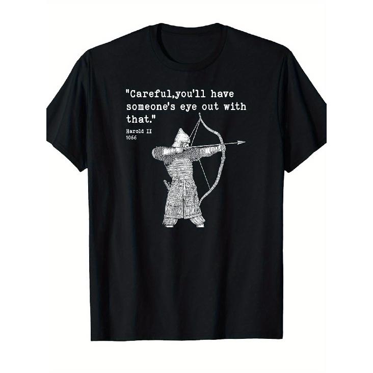 s Funny King Harold 1066 Battle of Hastings T-Shirt - Viking Warrior & Anglo-Saxon Humor, Vintage Medieval History Quote, Loose Fit Short Sleeve Tee S чёрный