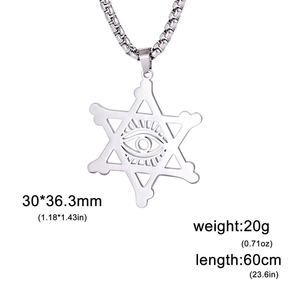 Dawapara  Vintage Filigree Hamsa Hand of Fatima Star of David Hexagram Necklace Good Luck Success Amulet Jewelry Stainless Steel