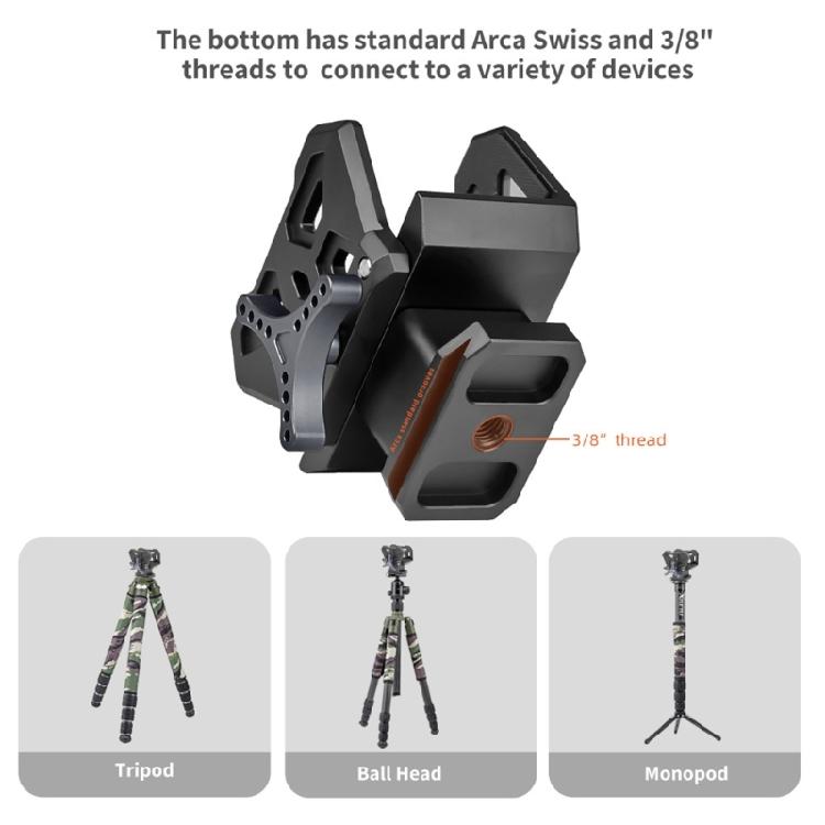 Hunting Tripod Head Clamp Wide Bipod Clamp Stand Display Cradles Holder Rifles Clamp Rest Saddles Outdoor Shoots