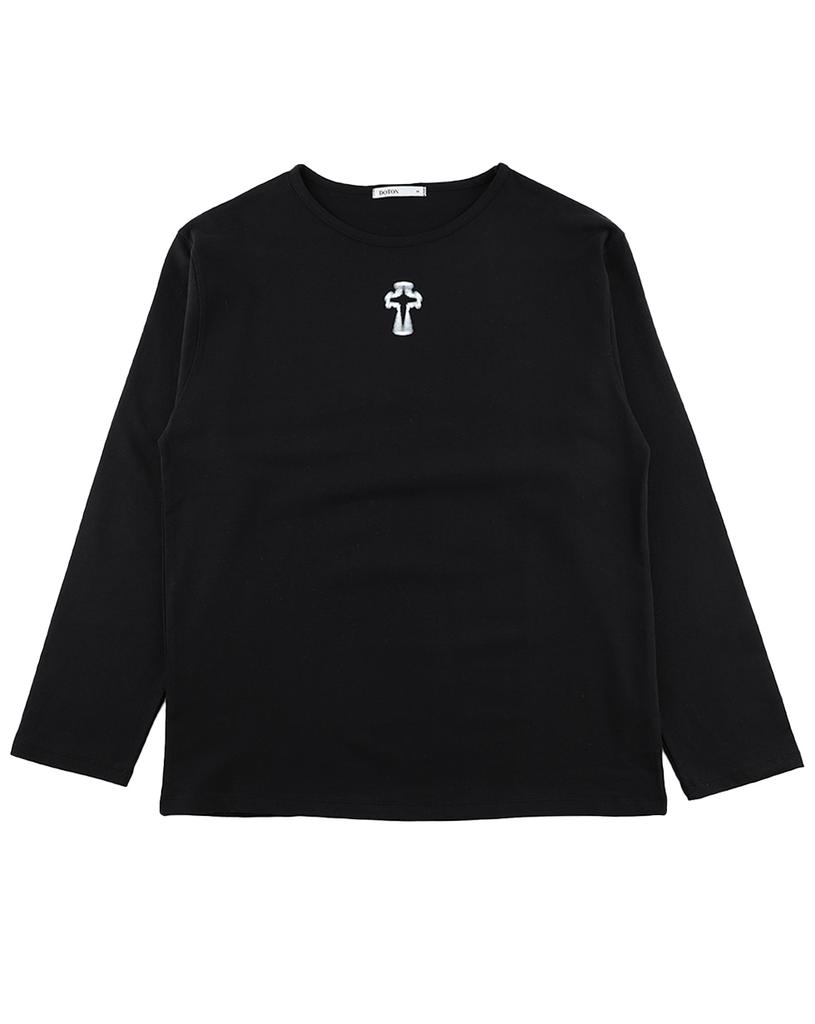 DOTON Cross Print Long Sleeve (Black)