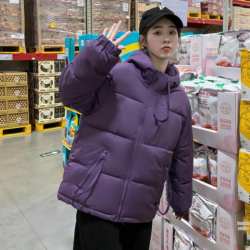 Korean Style Down Jacket: Thick, Loose, Hooded, Short Winter Coat