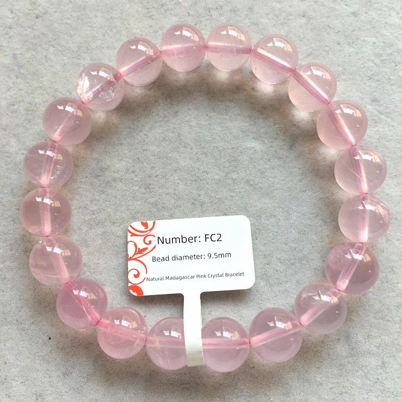 

Natural Icy Madagascar Pink Crystal Bracelet Jelly Madagascar Pink Crystal Bracelet Ross Quartz Pink Crystal Ornament One Thing One Picture