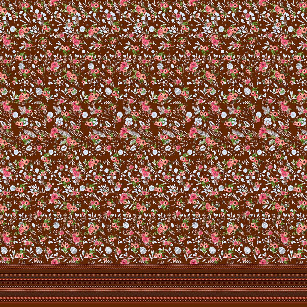 Soimoi Тканина з японським креп-сатином, листям і маком, анемоною, квітковим панно з принтом на метрі 42 дюйма