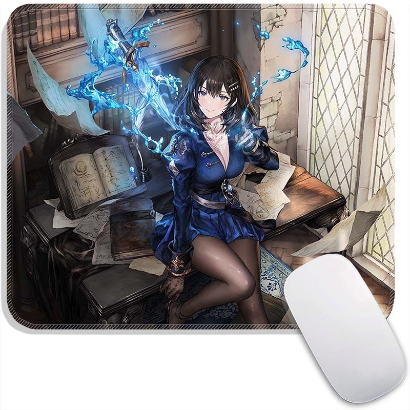 Liberta Teresse Justia Sylvia Anime Standard Mouse Pad B_Browndust 2 Small Mousepad Gaming MousePads PC Non-Slip Travel Mousemat