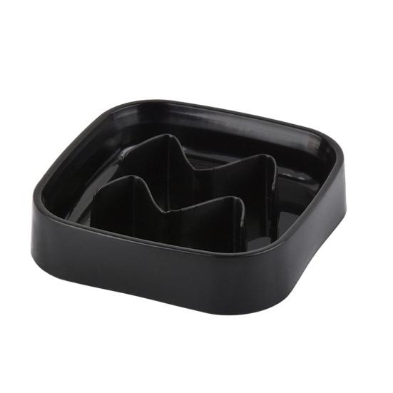 

Миска для медленного кормления, защита от удушья, глубокая тарелка для корма для домашних животных, квадратная миска для медленного кормления домашних животных чёрный