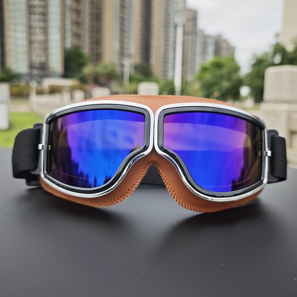 Motorcycle glasses, windproof riding helmet goggles, dustproof off-road motorcycle protective eyewear, Harley vintage sunglasses