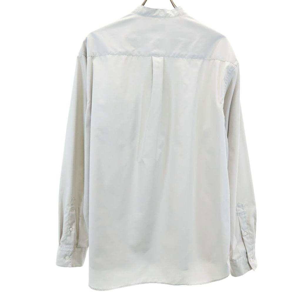 green label relaxing Long sleeve Stand collar shirt L gray Men's Used