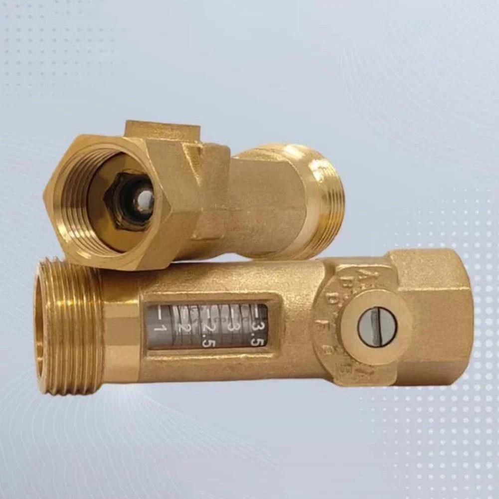 DN15DN20 Balancing Valve Spring Flow Meter, Brass Flow Readout 1-3.5 L/min 2-8 L/min Sight Glass Control Valve Brass Flow Meter