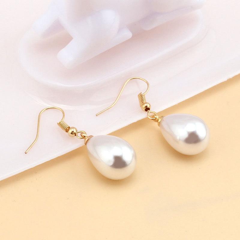 

Stylish And Elegant Drop-Shaped Pearl Earrings Women S Earrings Simple Girl Accessories Jewelry Gift Free A3