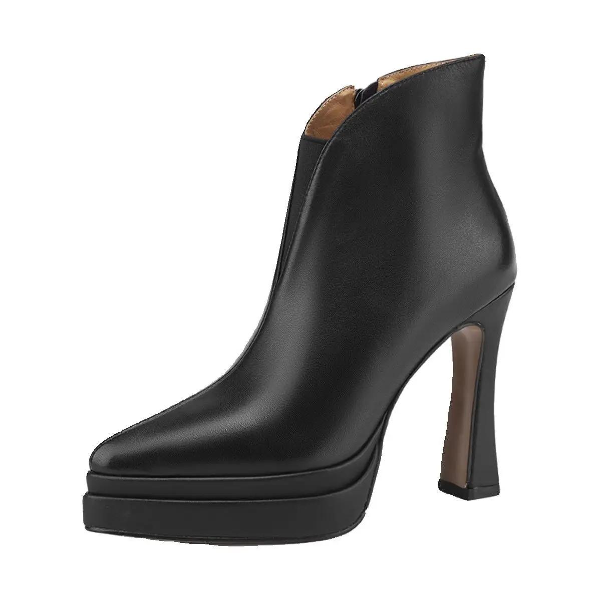 

Retro Versatile High Quality Pointed Toe Stiletto Ankle Boots Women s Shoes 2025 Fashion Hot Sale Versatile Women s Boots 39