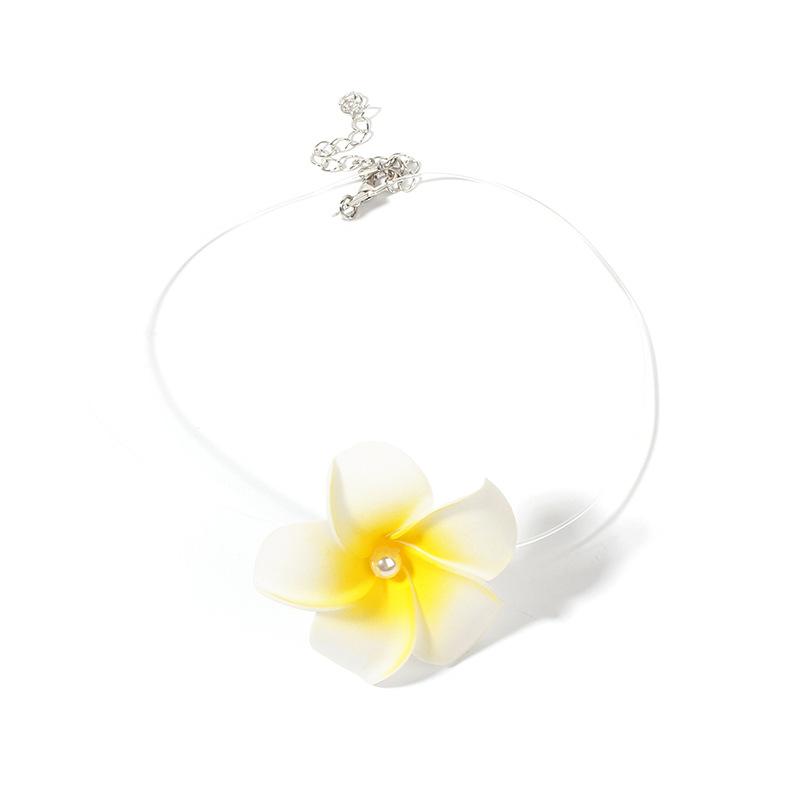 

Korean version of small fresh personality egg flower pendant necklace ins wind simple choker neck chain collarbone chain